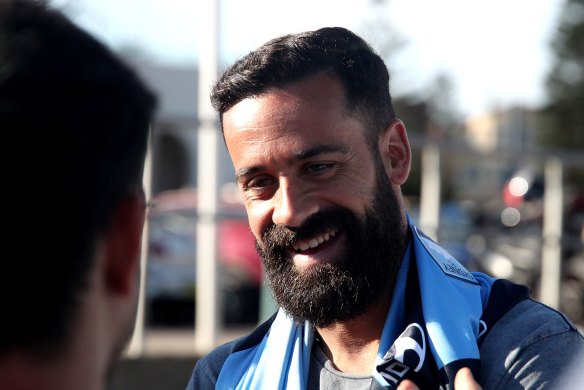 Waiting game: Brosque won't make a decision on his future until after the season's end.