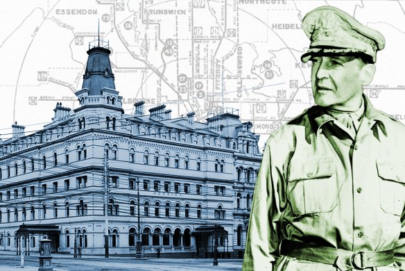 General Douglas MacArthur and the Menzies Hotel. 