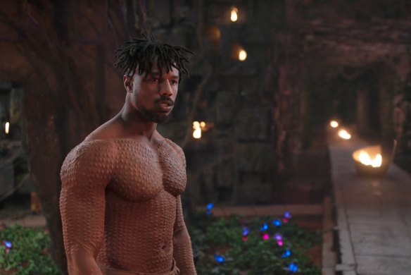 Michael B. Jordan in Black Panther, which was made by Marvel, which is owned by Disney.