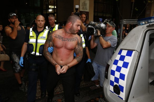 Suleiman Abdulrahim following a fight at the Melbourne Magistrates Court.