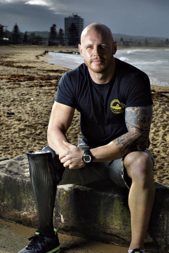Out on a limb … navy diver Paul de Gelder, who lost  a hand and a leg to a bull shark in Sydney Harbour in 2009.