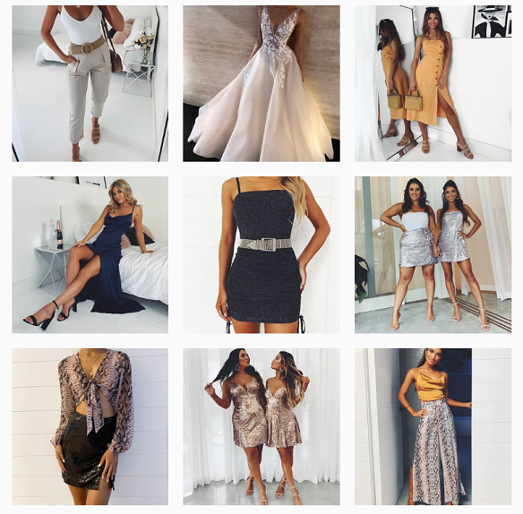 Online fashion retailer Showpo's Instagram feed.