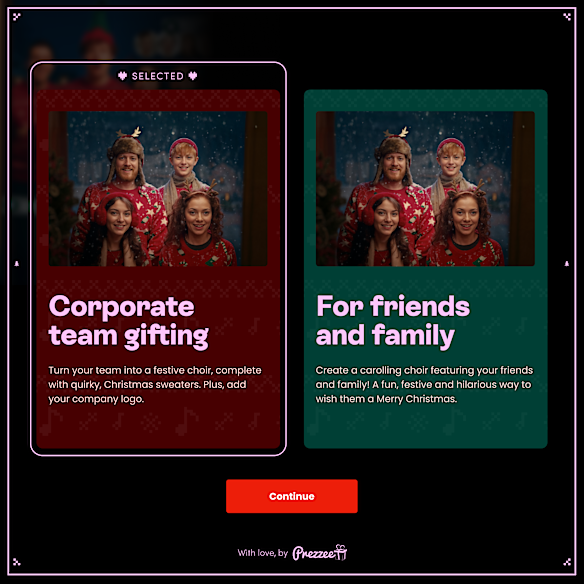 Free personalised Christmas message delivered with joy!