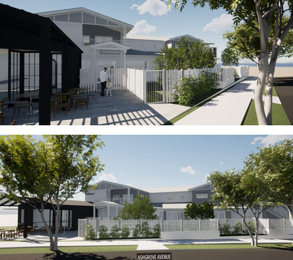 An artist’s impression of the childcare centre proposed for the site of the former Ashgrove Methodist Church.