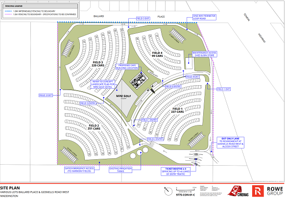 A proposed drive-in movie theatre could take more than 800 cars a night.