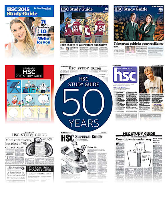 50th anniversary: HSC Study Guide over the years.