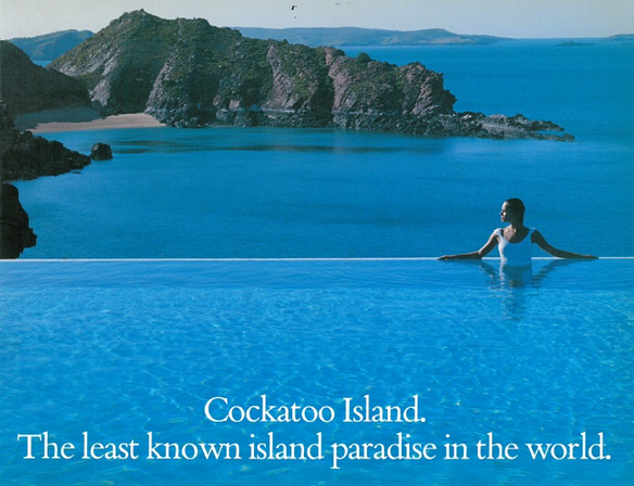 A Cockatoo Island Resort advertisement from the late 1980s.