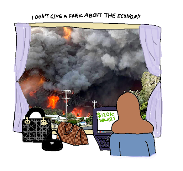 ‘There won’t be much of an economy on a planet where we’re constantly running away from extreme weather events.’