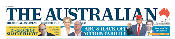 The Australian has sought to question the ABC’s impartiality over the BBC saga.