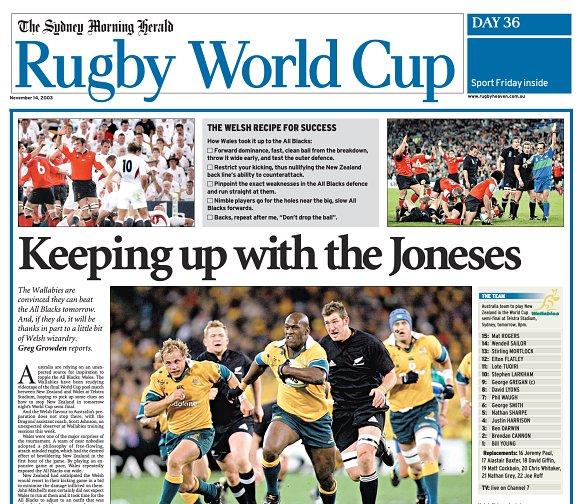 The Sydney Morning Herald on November 14, 2003. 