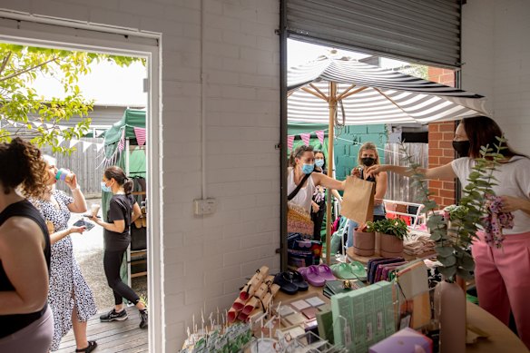 Bungalow Trading in Brighton has set up a retail space as per new restrictions.
