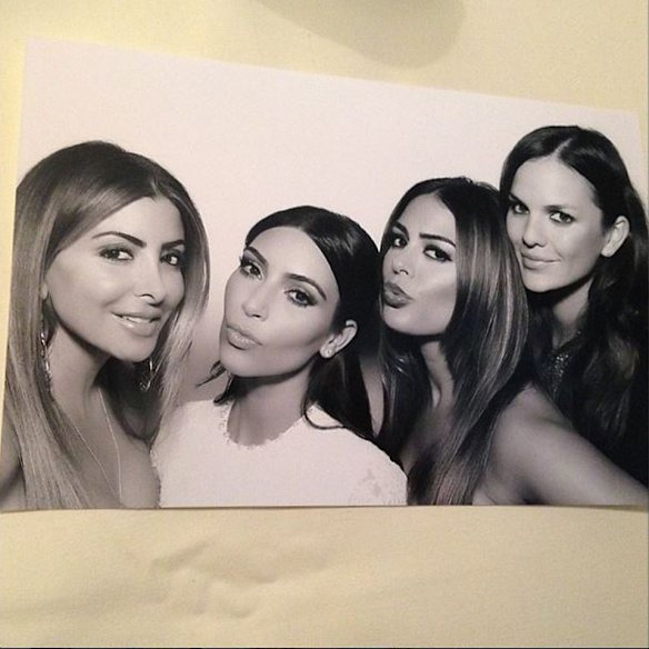 Kim and her girlfriends Allie Rizzo, Carla DiBello and Larsa Pippen.