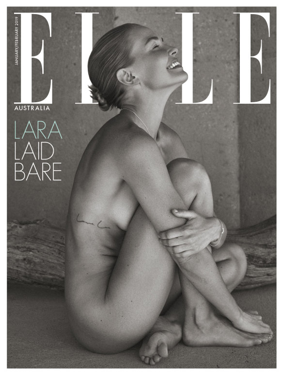 Lara Worthington on Elle Australia's subscription-only cover