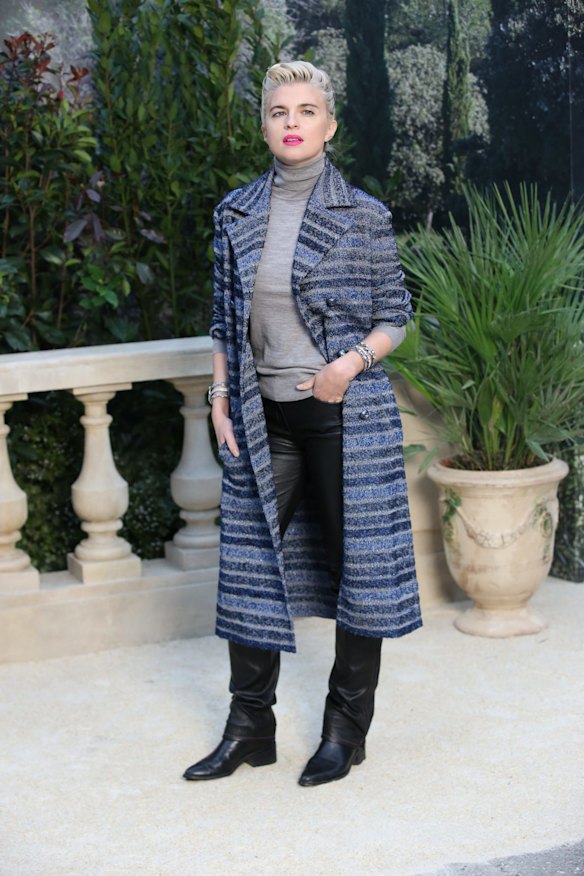 Cecile Cassel at the Chanel show as part of Paris Haute Couture Fashion Week Spring/Summer 2019-2020 in Paris, France. 