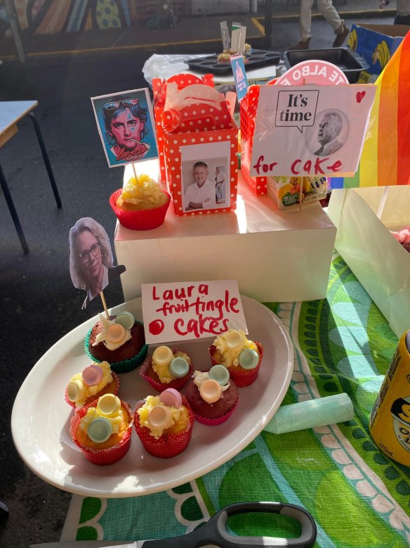 Laura Fruit Tingle cakes at the bake stall at Marrickville Public School.