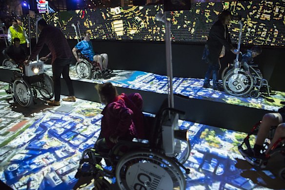 Interactive installations at Vivid in Tumbalong Park.