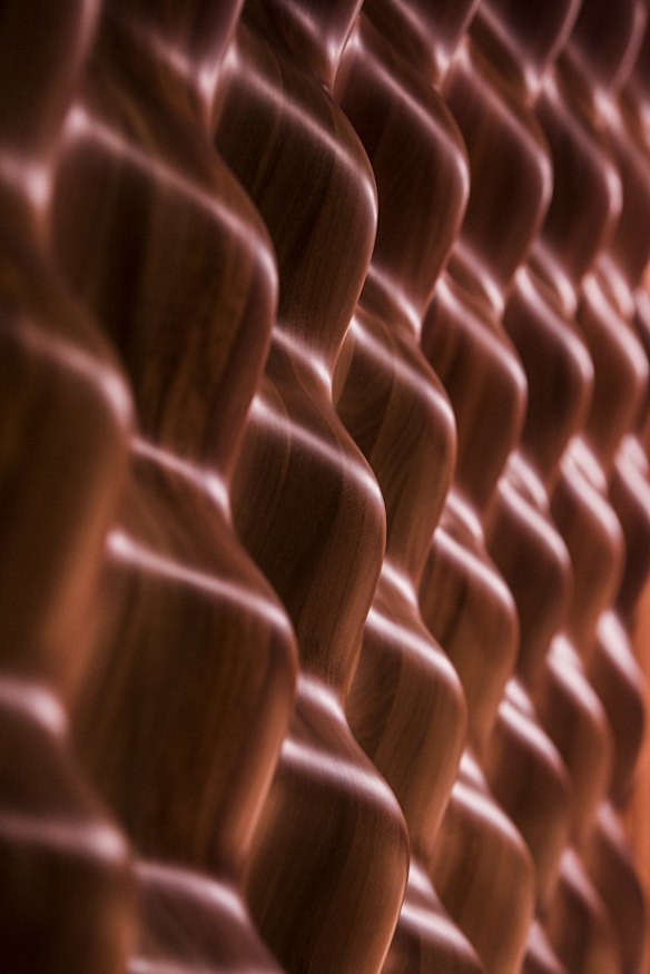 New carved wooden panels and doors.