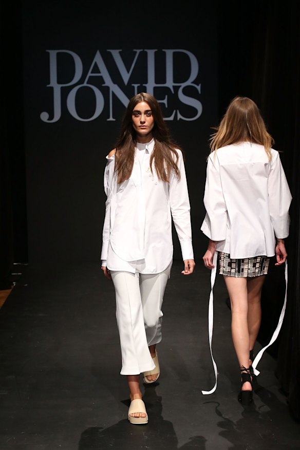 A model showcases designs by Ellery.