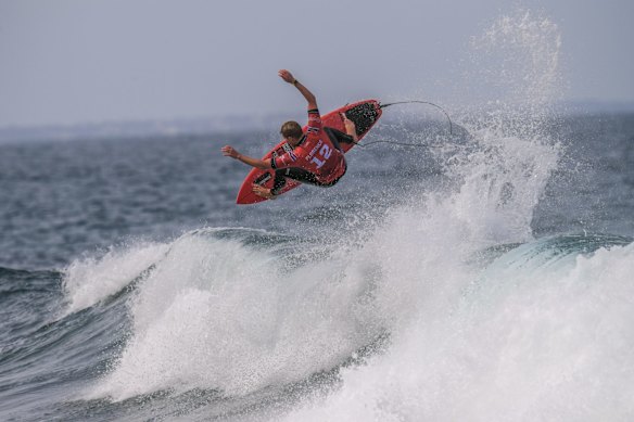 John John Florence from Brazil competes in the semi-final against Ryan Callinan.
