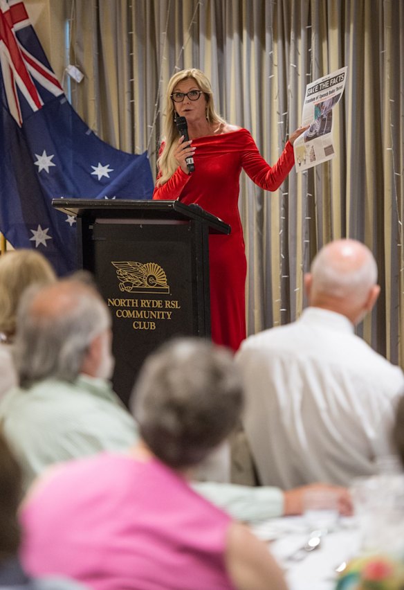 Debbie Robinson (ALA senate candidate for WA) speaks.