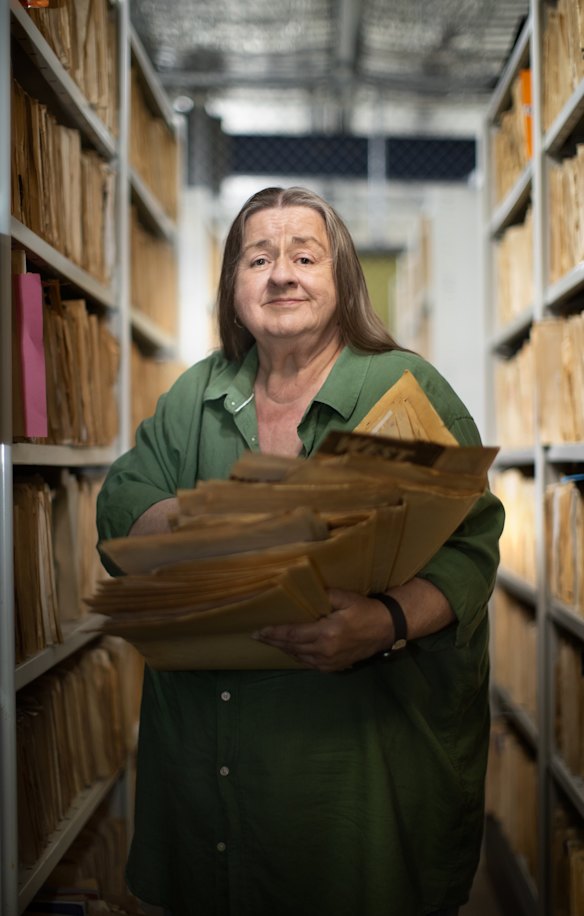 The Age librarian Michelle Stillman, who has long thought Victoria’s 1987 fatal shark attack didn’t “ring true”. 
