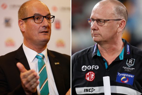 Port Adelaide president David Koch says he and Ken Hinkley will stay true to their contractual timeline.