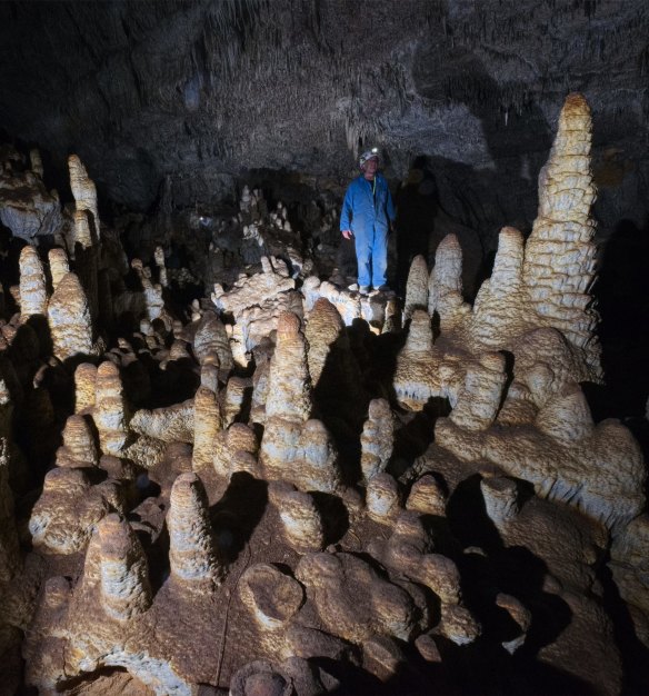 Stalagmite formations, created between 3 and 6 million years ago, when the Nullarbor had a much wetter climate than today.