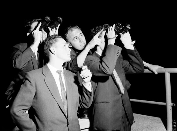 Satellite watchers on October 8, 1957.