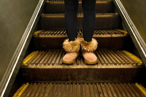 The old wooden escalators at Wynyard Railway Station are some of the few remaining wooden escalators in use around the world and who's fate is to be decided soon with the major upgrading of the station.