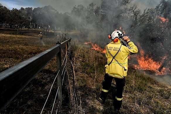 A hazard Reduction burn at Berowra Waters, ahead of a warm weekend.