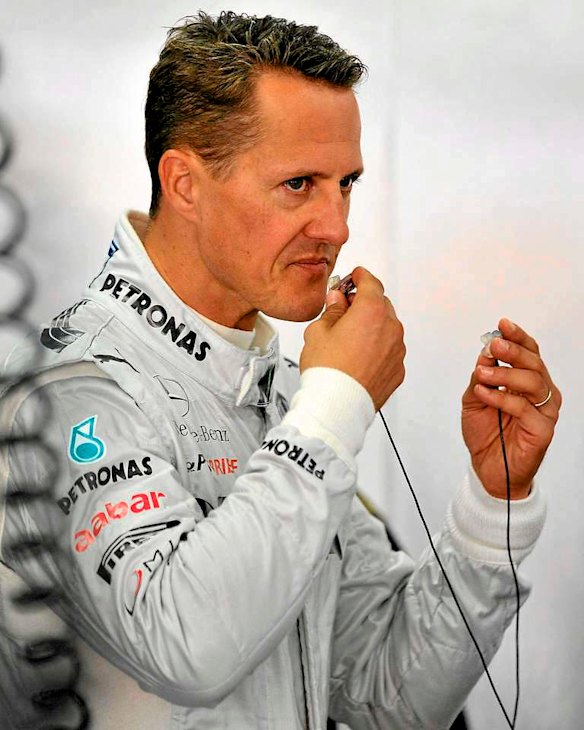 Schumacher, pictured here in 2012, suffered a brain hemorrhage in a skiing accident in France.