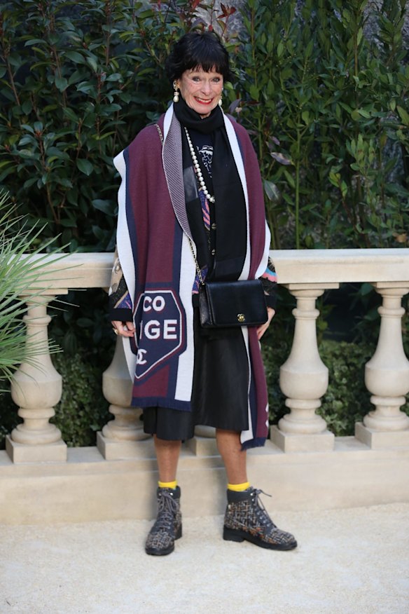 Geraldine Chapiln and her husband, and daughter at the Chanel show as part of Paris Haute Couture Fashion Week Spring/Summer 2019-2020 in Paris, France.