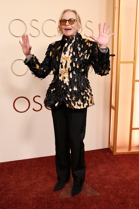 Amy Madigan in Dior.