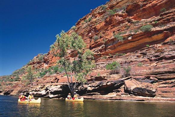 Kalbarri National Park, WA. Canoeing through the magnificent red and white banded gorges of Kalbarri National Park is something everyone should do before they die. 