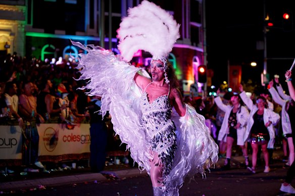 Participants in the 45th Sydney Gay and Lesbian Mardi Gras.
