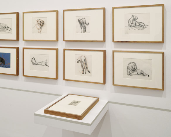An installation view of Fred Williams: The London Drawings at The Ian Potter Centre: NGV Australia.