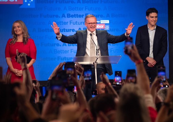 Anthony Albanese told a crowd of jubilant supporters in Sydney that he was honoured to become the 31st prime minister of Australia. "Tonight the Australian people have voted for change,” he said. “I am humbled by this victory and I am honoured to be given this opportunity."
