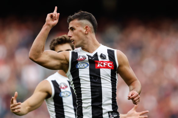 No.1 no more: It was happy days for Nick Daicos and the Magpies last season, but 2024 has been a far different tale.