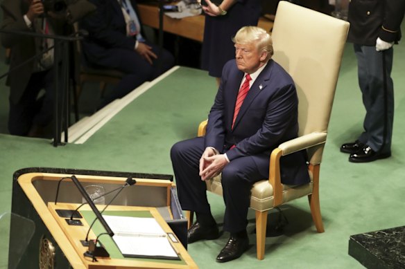 President of the United States Donald Trump during the United Nations  General Assembly meeting in New York.