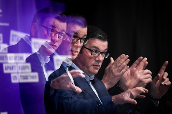 SEPTEMBER 1. Victorian Premier Daniel Andrews addresses the media at his daily briefing.