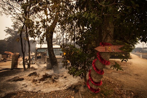 Bastion Point Road  Mallacoota today after the Gippsland bushfires. 