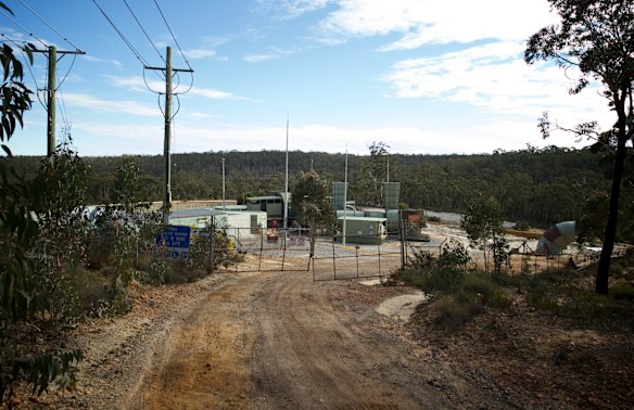 One of the mines' many air ventillation stacks.