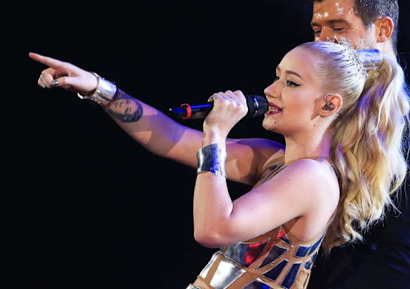 Australian singer Iggy Azalea performs during the MTV Europe Music Awards (EMA) 2013 ceremony.
