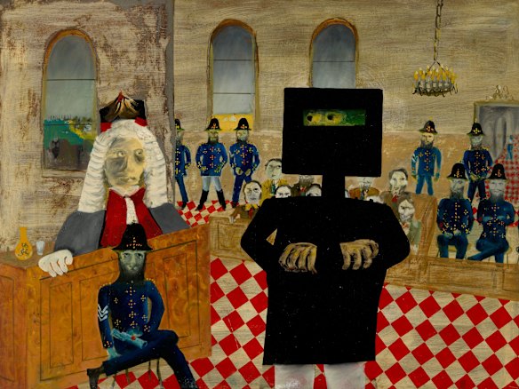 Sidney Nolan’s The Trial from 1947.