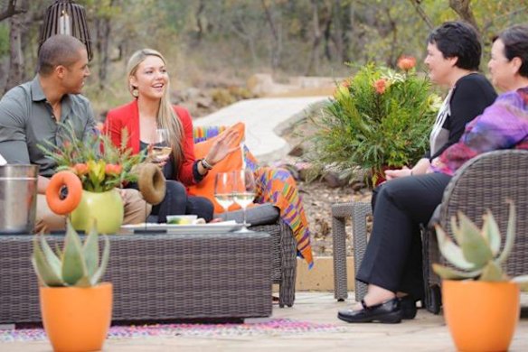 The final test for Blake: Sam with her family in South Africa.