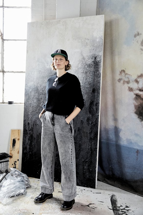 Elizabeth Gadsby is always sporting a baseball cap when she is in the workshop.