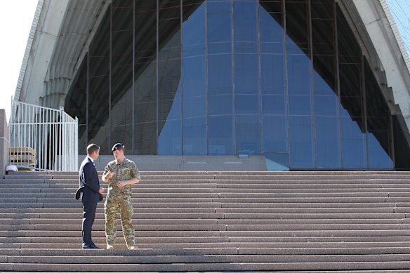 NSW Premier Mike Baird with Prince Harry