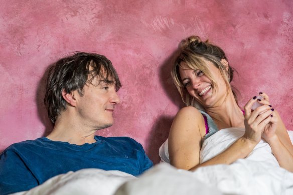Dylan Moran and Morgana Robinson play a couple in a long-term relationship in Stuck.