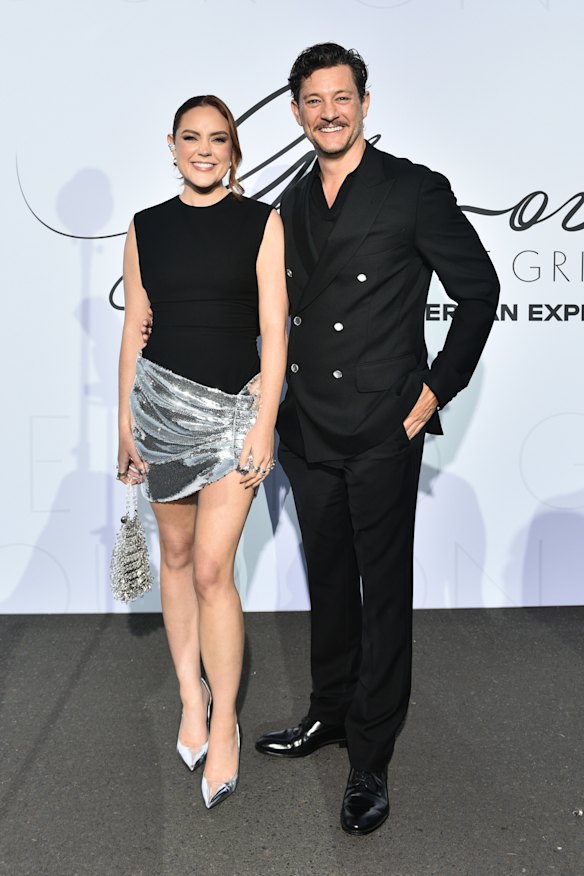 Tunny with fiancé Robert Mills at Glamour on the Grid.