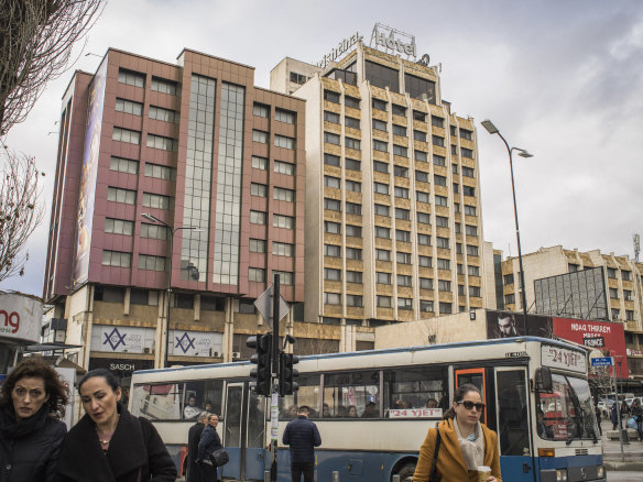 The Grand Hotel in Pristina, Kosovo.